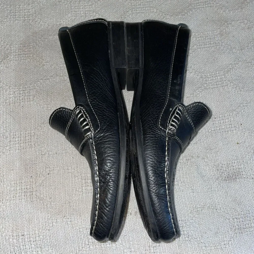 Sandro Moscoloni Men’s Casual Loafers Size 8.5 M Black Leather Going out Party